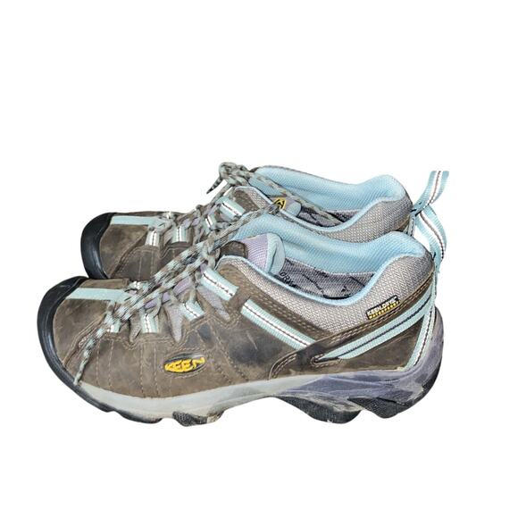 KEEN Targhee II Shoes Womens Olive Mineral Blue Waterproof 1012244 Size 11 - Picture 1 of 8